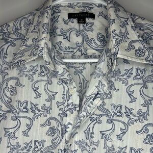 Saltaire printed button-down (Size M, 100% cotton)